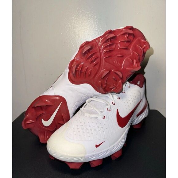 Nike Alpha Huarache Elite Oklahoma Sooners Baseball Cleats DR0208-101 Men's 9 - Picture 2 of 6